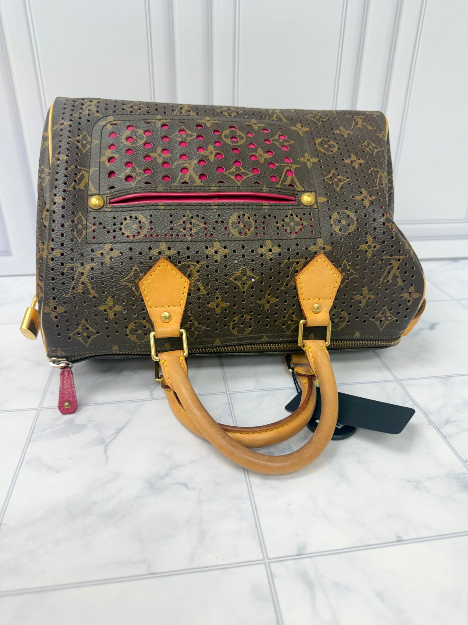 Louis Vuitton Monogram Fuchsia Perforated Speedy 30