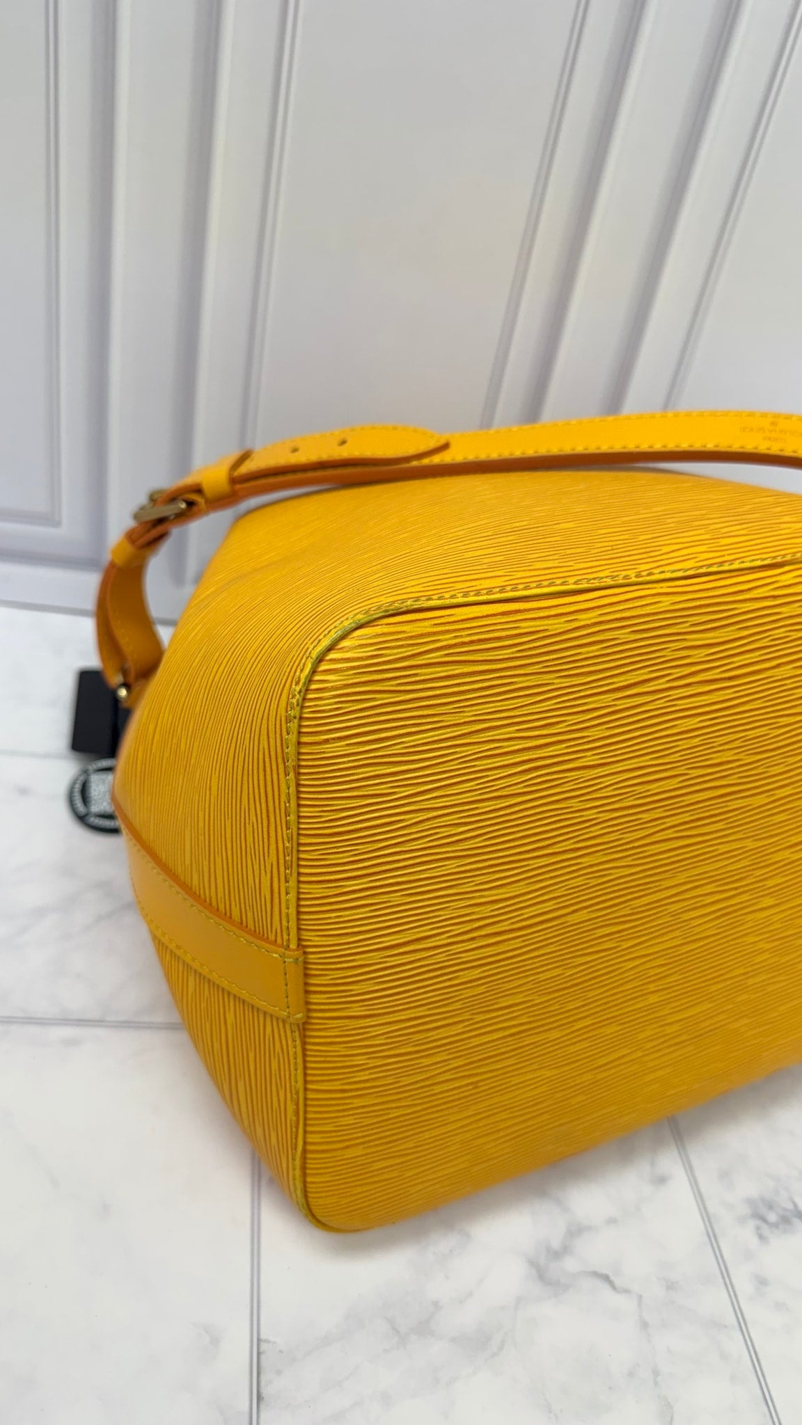 Louis Vuitton Yellow Epi Leather Petite Noe Shoulder Bag 