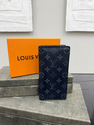 Louis Vuitton Monogram Eclipse Brazza Wallet