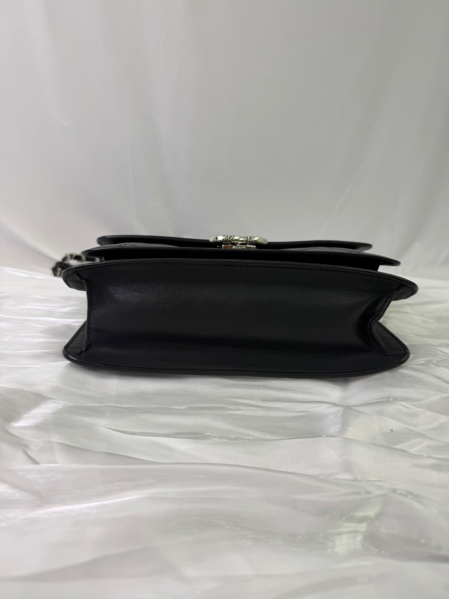 Chanel Black Calfskin CC Box Flap Shoulder Bag