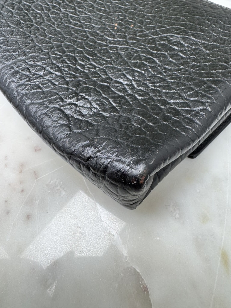 Burberry Black Grained Leather Small Crossbody Bag