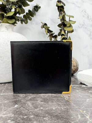 Gucci Black Leather Bifold Compact Wallet