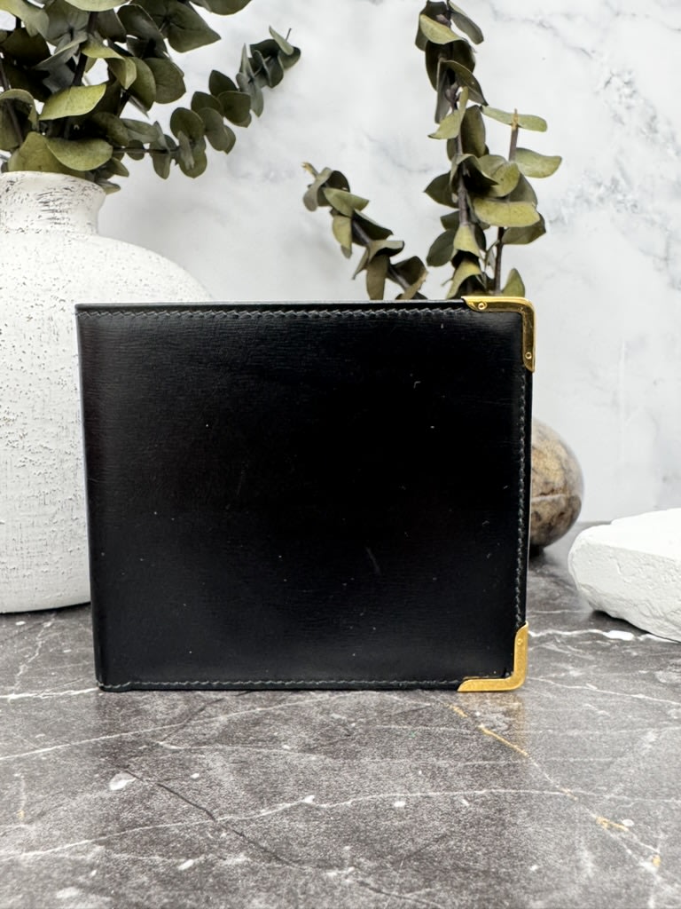 Gucci Black Leather Bifold Compact Wallet