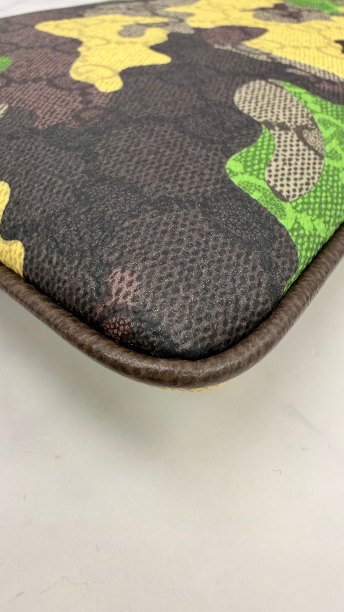 Gucci Multicolor GG Supreme Canvas Camouflage Pouch 