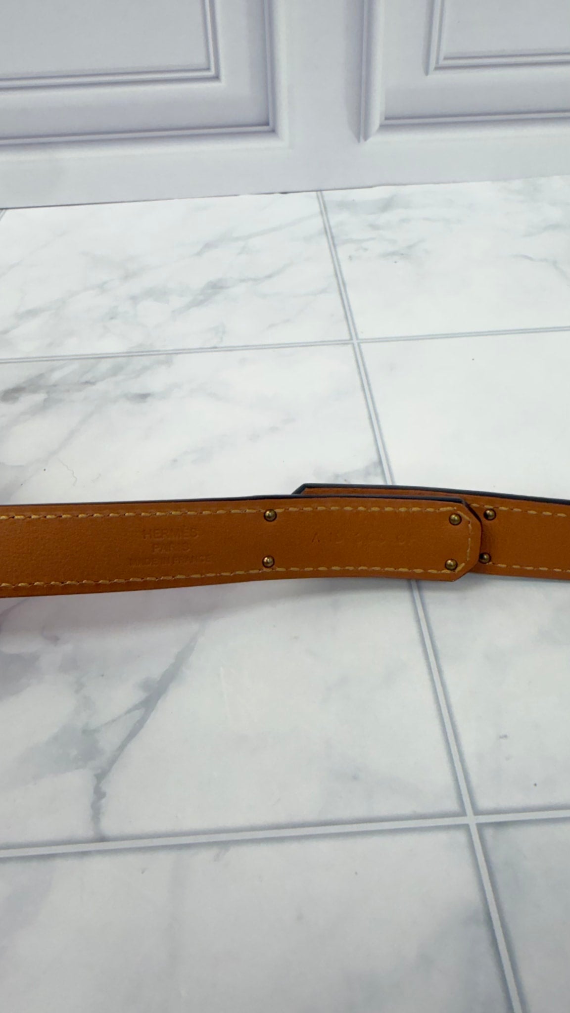 LIKE NEW - Hermes Pink Epsom Leather Kelly Belt