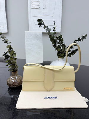 BRAND NEW - Jacquemus Ivory Leather Le Bambino Long Shoulder Bag