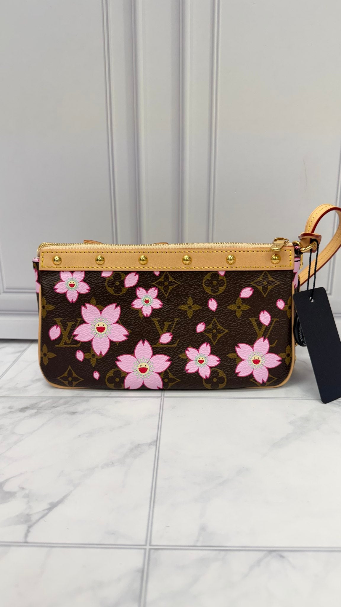 BRAND NEW - Louis Vuitton Monogram  X Murakami Cherry Blossom Pochette Accessories Shoulder Bag 