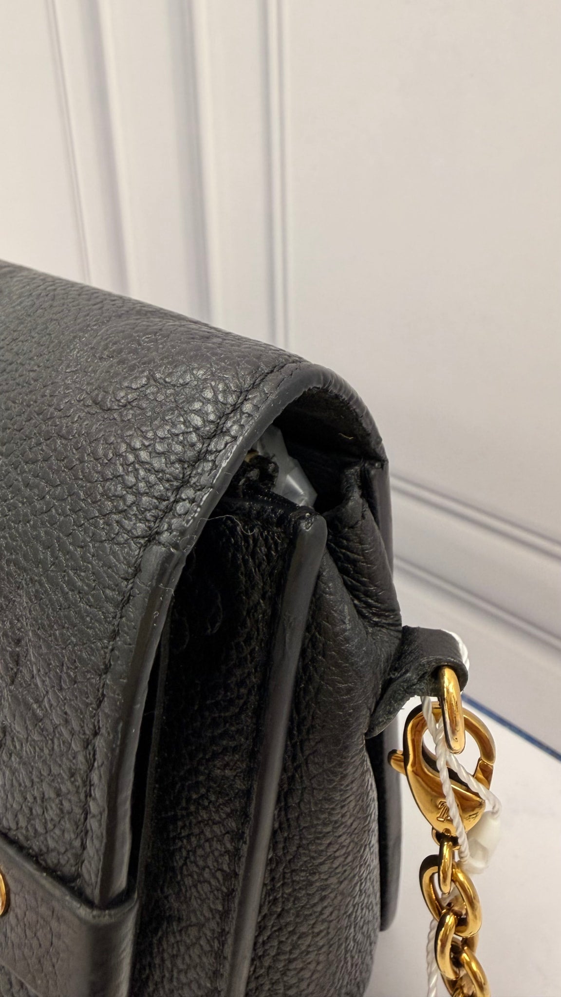 Louis Vuitton Black Monogram Empreinte Leather Vavin Chain Crossbody