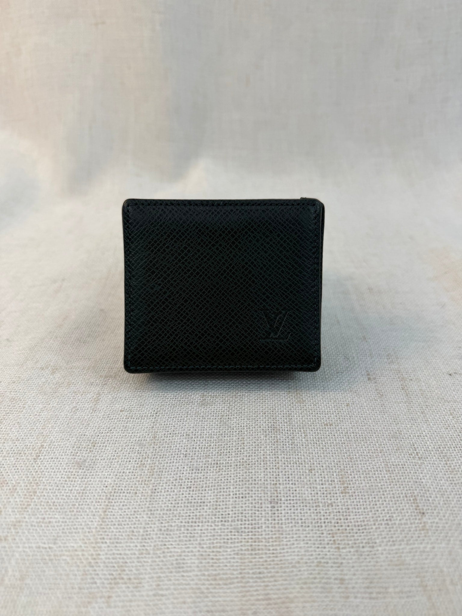 Louis Vuitton Dark Green Leather Taiga Coin Case