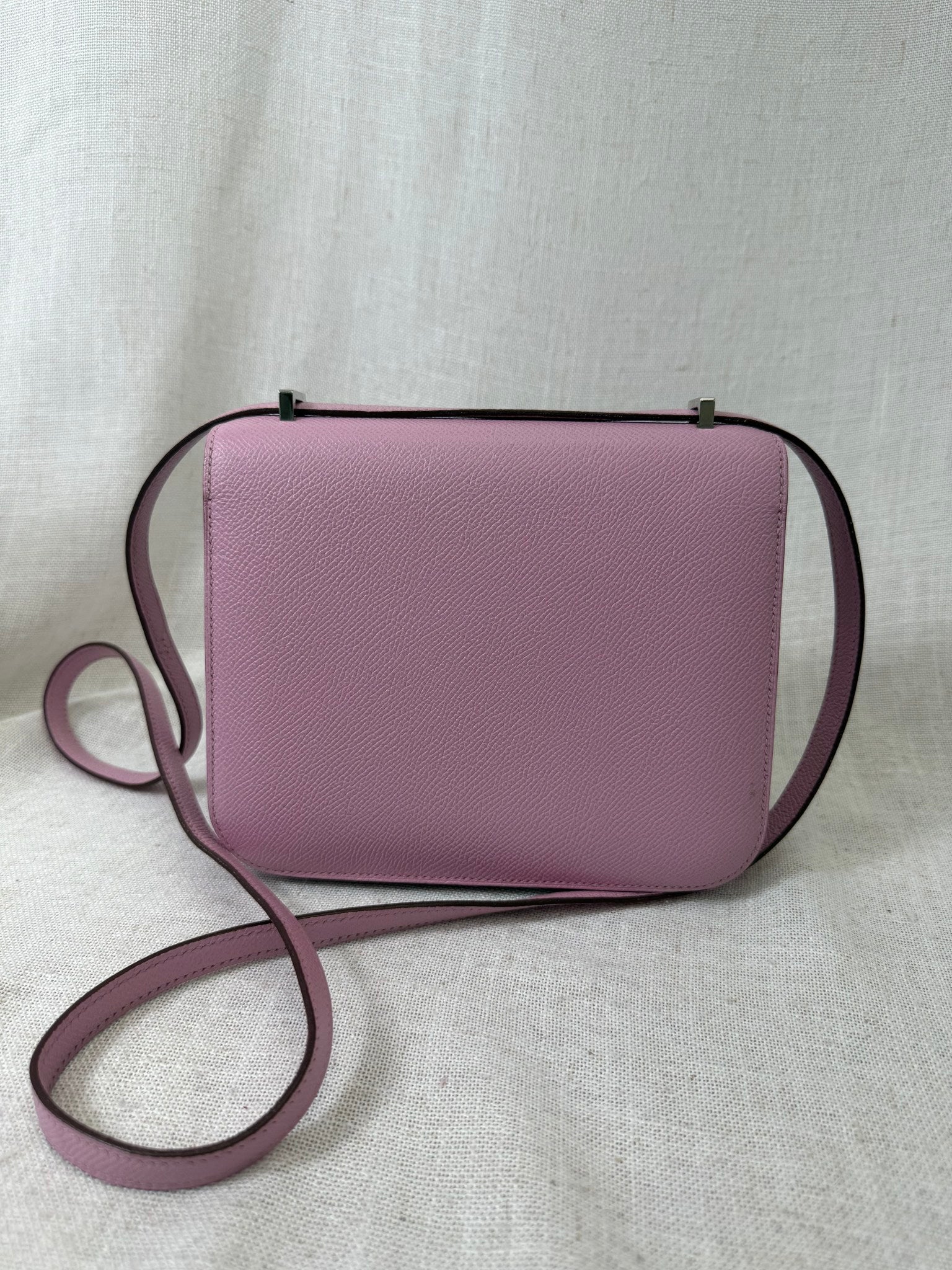 Hermes Mauve Sylvestre Epsom Leather Constance 18 Handbag 