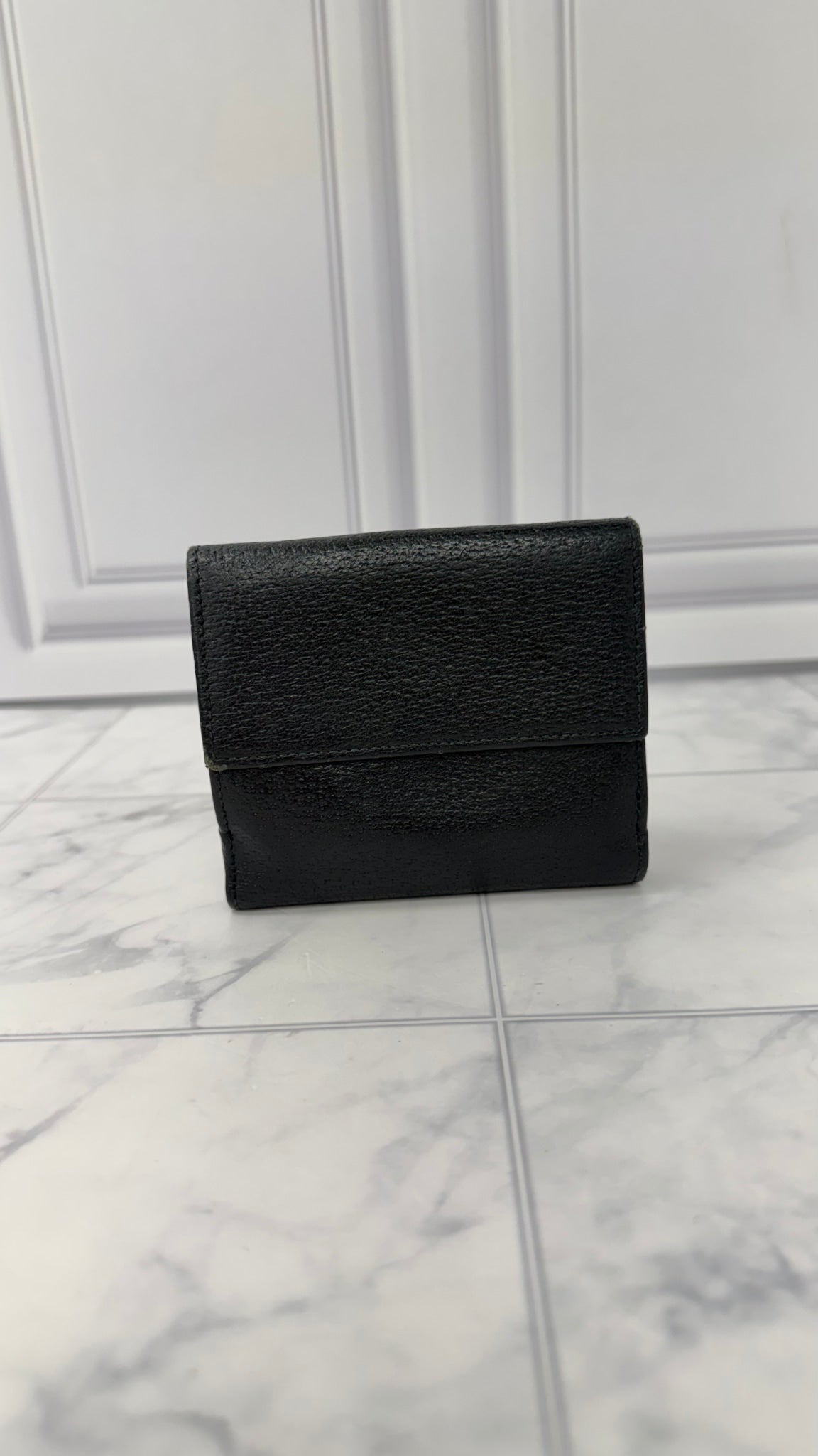 Gucci Black Leather Compact Wallet