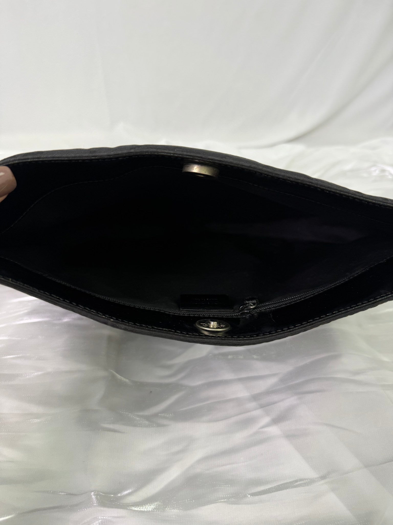 Gucci Black Nylon GG Print Shoulder Bag