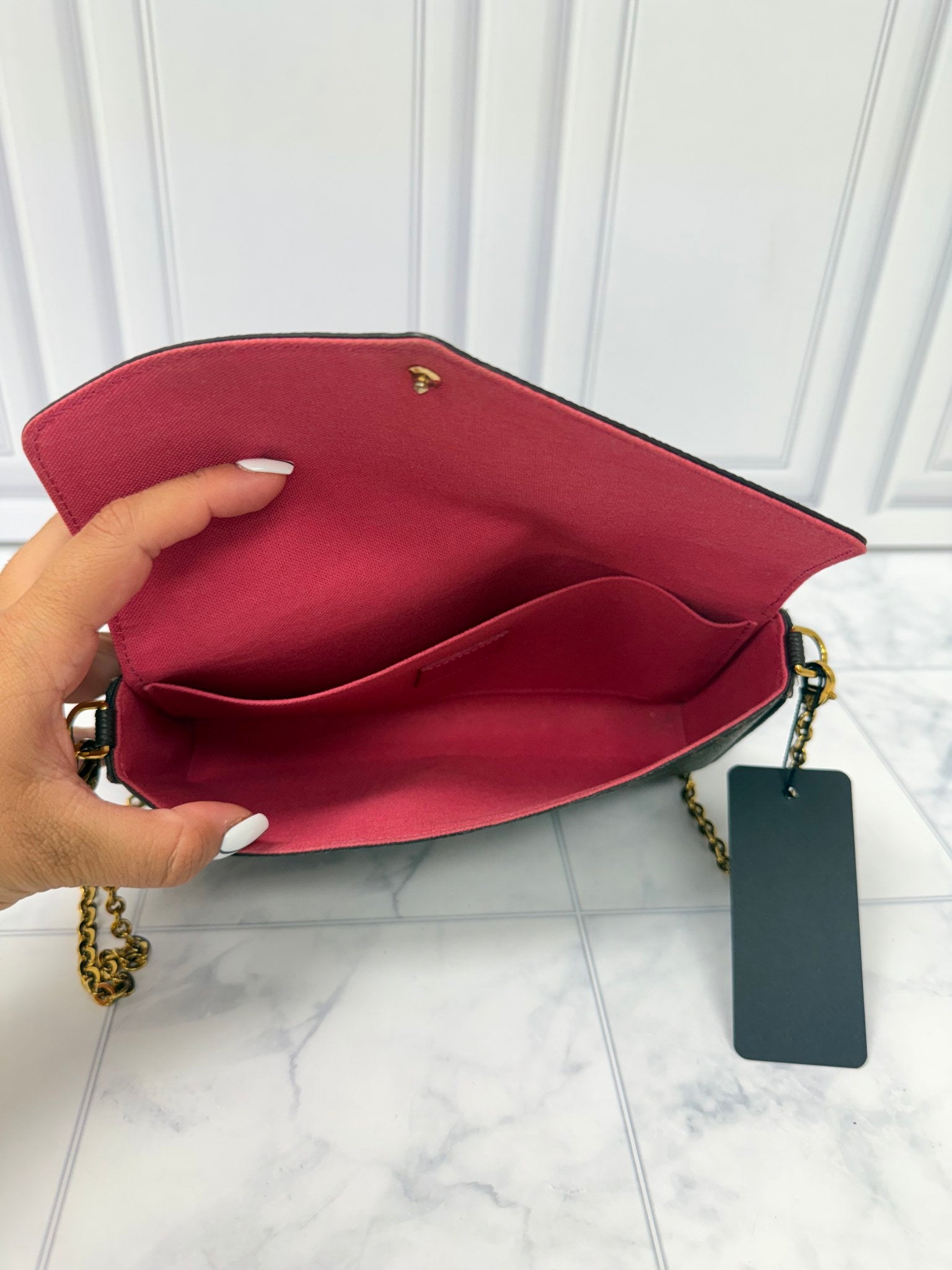 Louis Vuitton Monogram Love Lock Pochette Felicie Crossbody Bag 