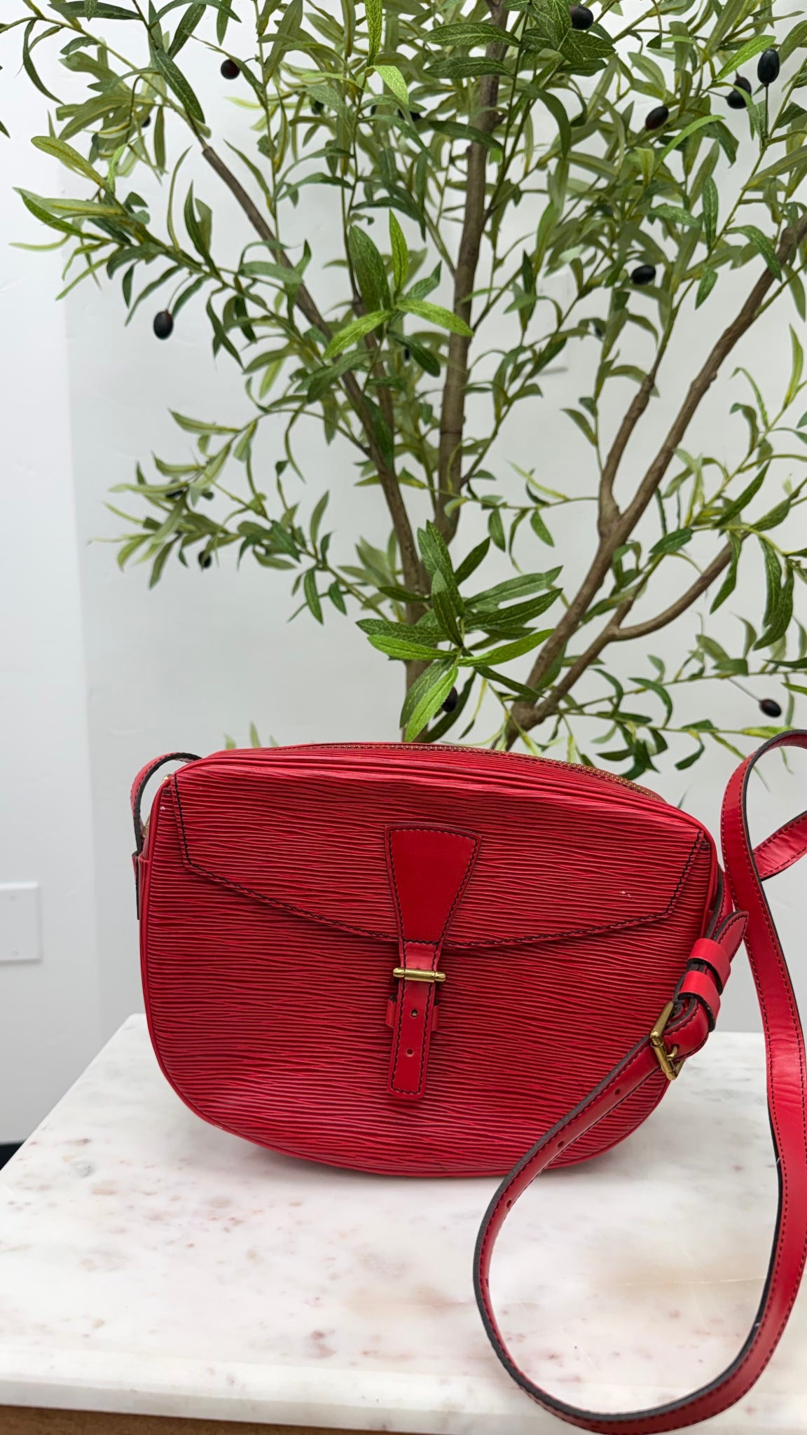 Louis Vuitton Red Epi Leather Jeune Fille Crossbody Bag