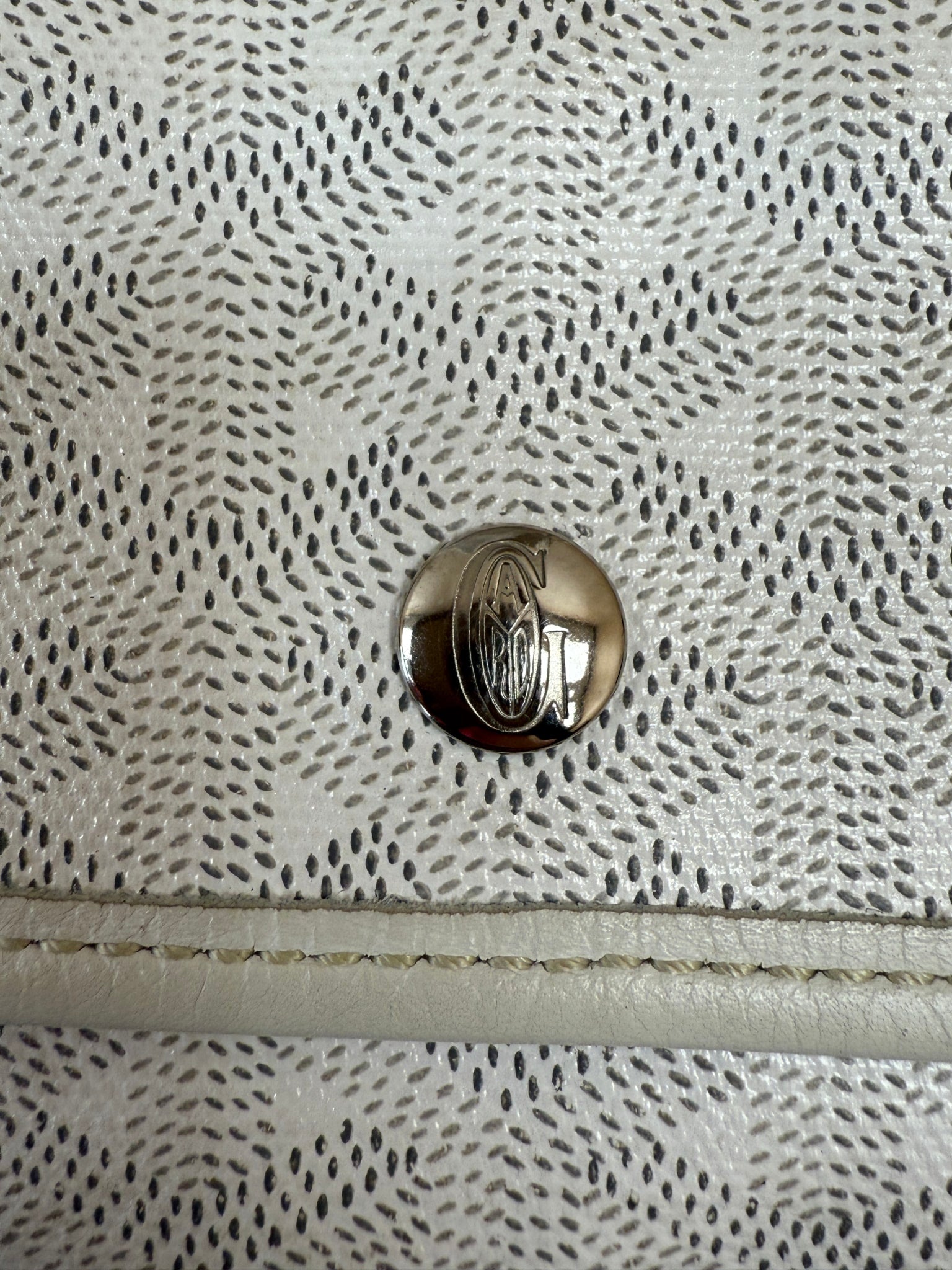Goyard White Goyardine St. Louis Tote