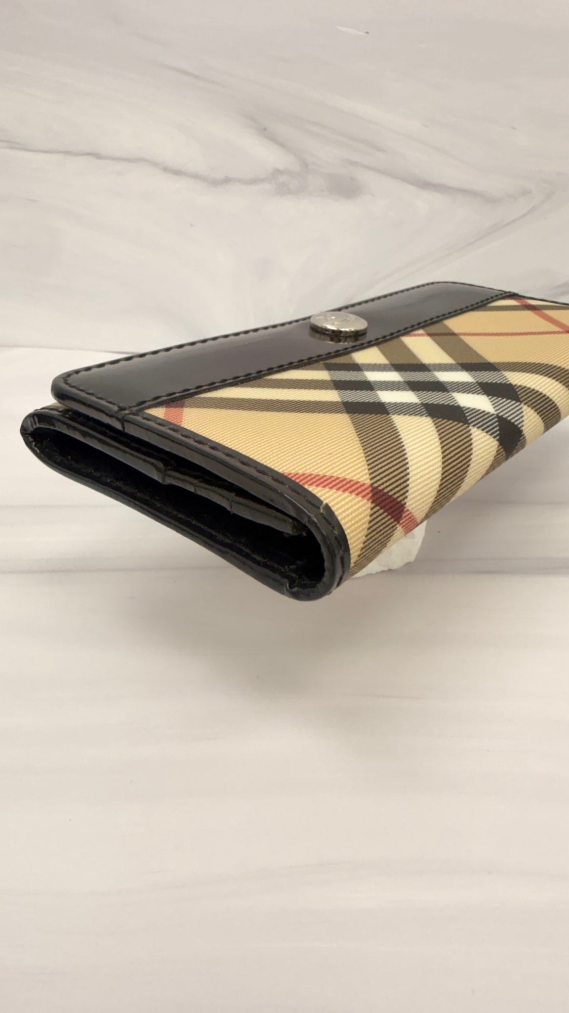 Burberry Beige Nova Check Long Wallet 