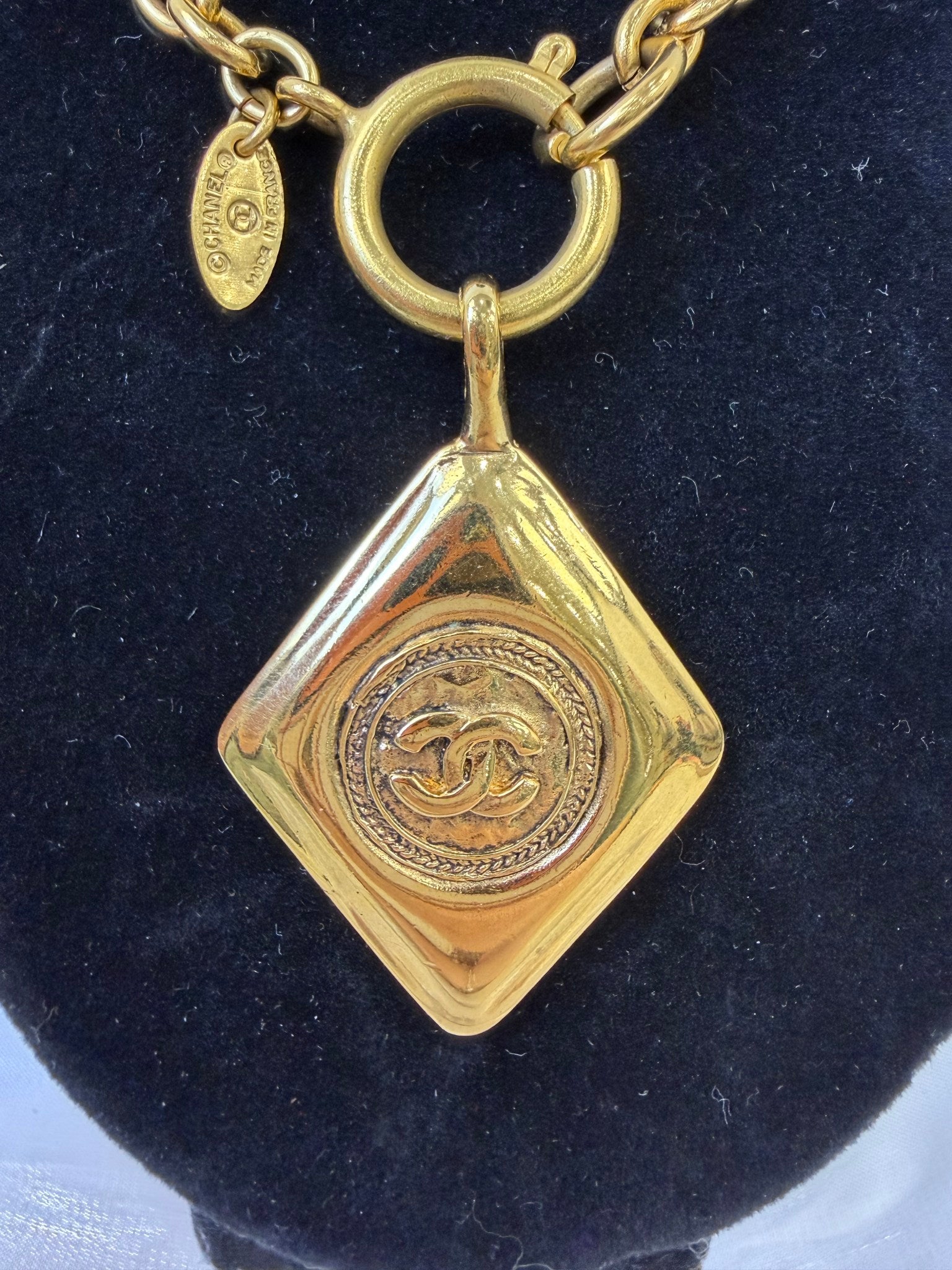 Chanel Gold CC Logo Necklace