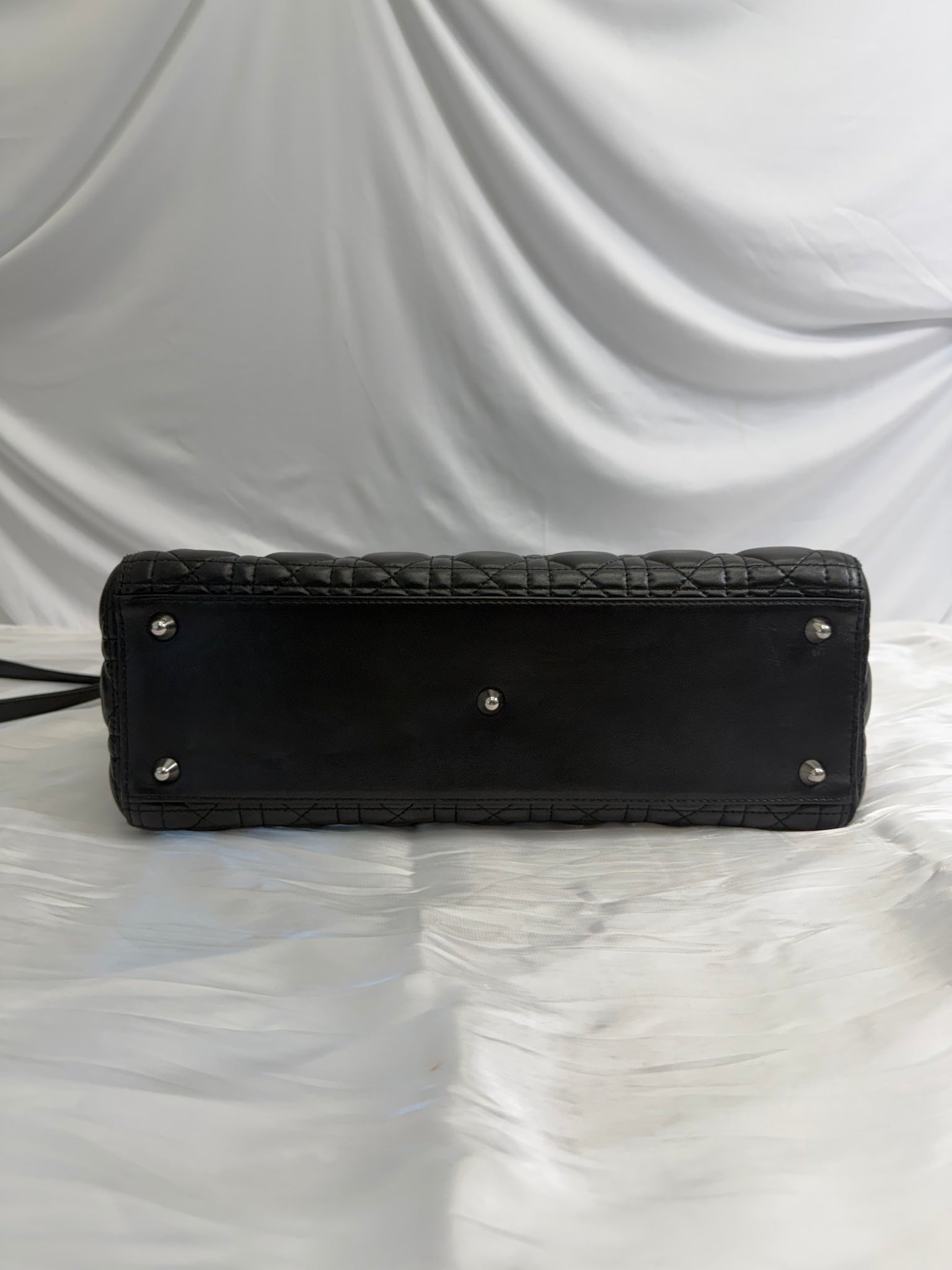 Christian Dior Black Cannage Lambskin Large Lady Dior