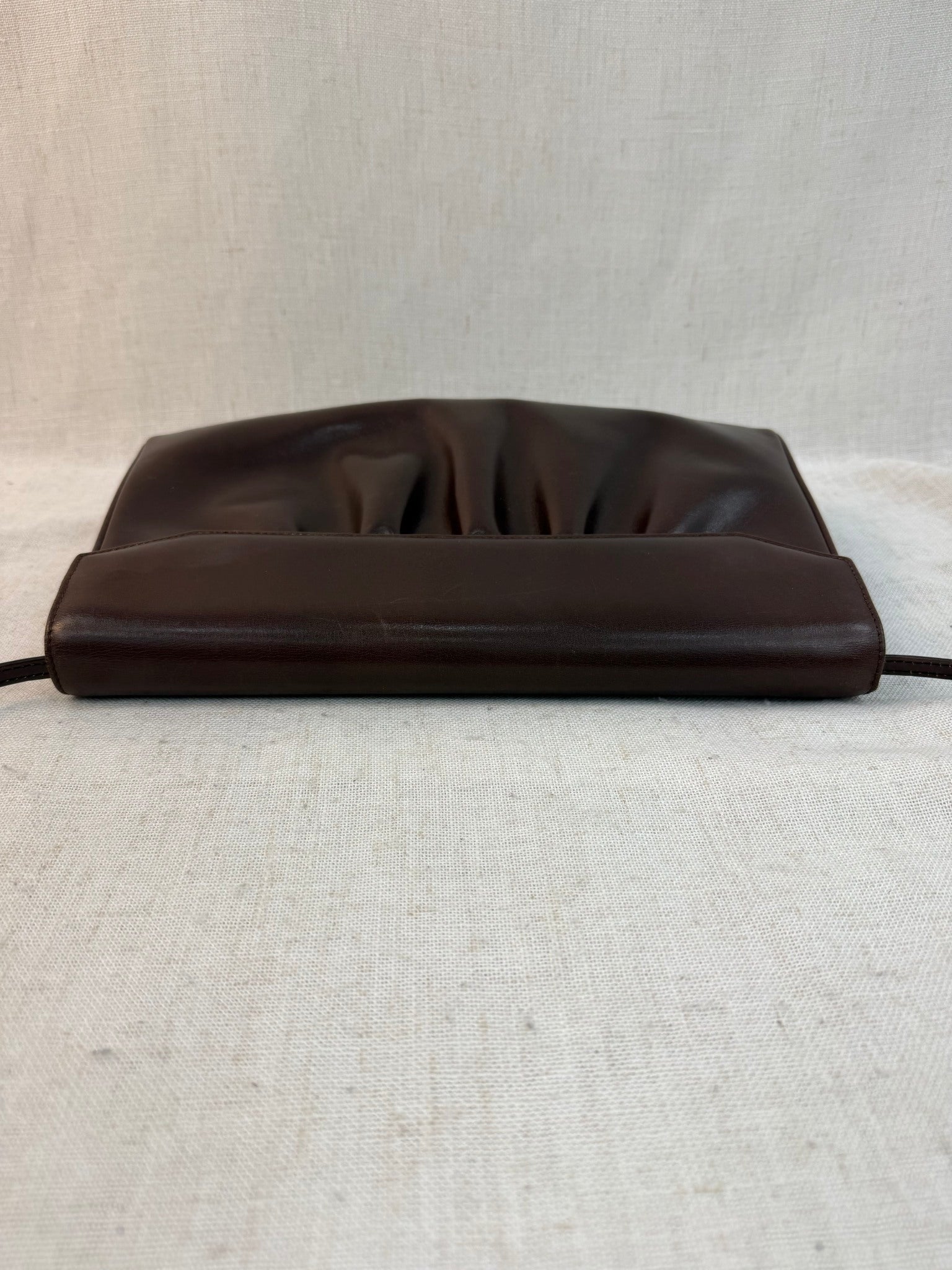 Gucci Brown Leather Gathered Shoulder Bag