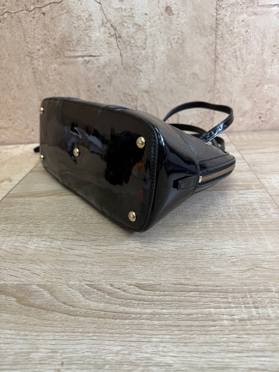 Gucci Black Patent Leather MicroGuccisima Medium Dome 2Way Bag