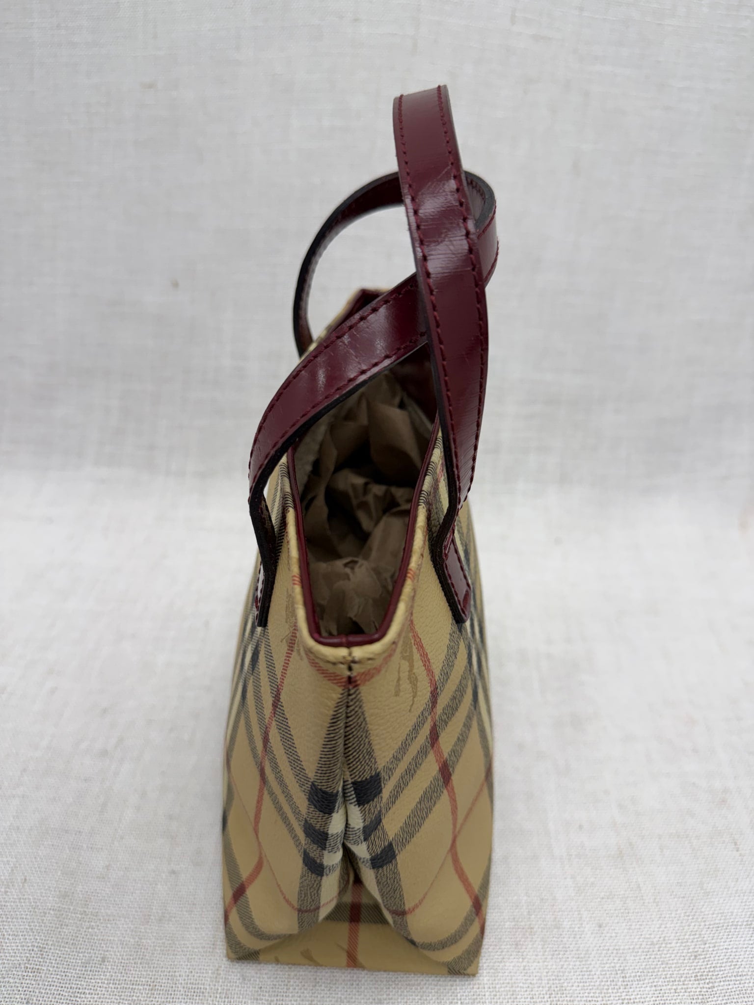 Burberry Vintage Nova Check Leather Mini Tote Bag