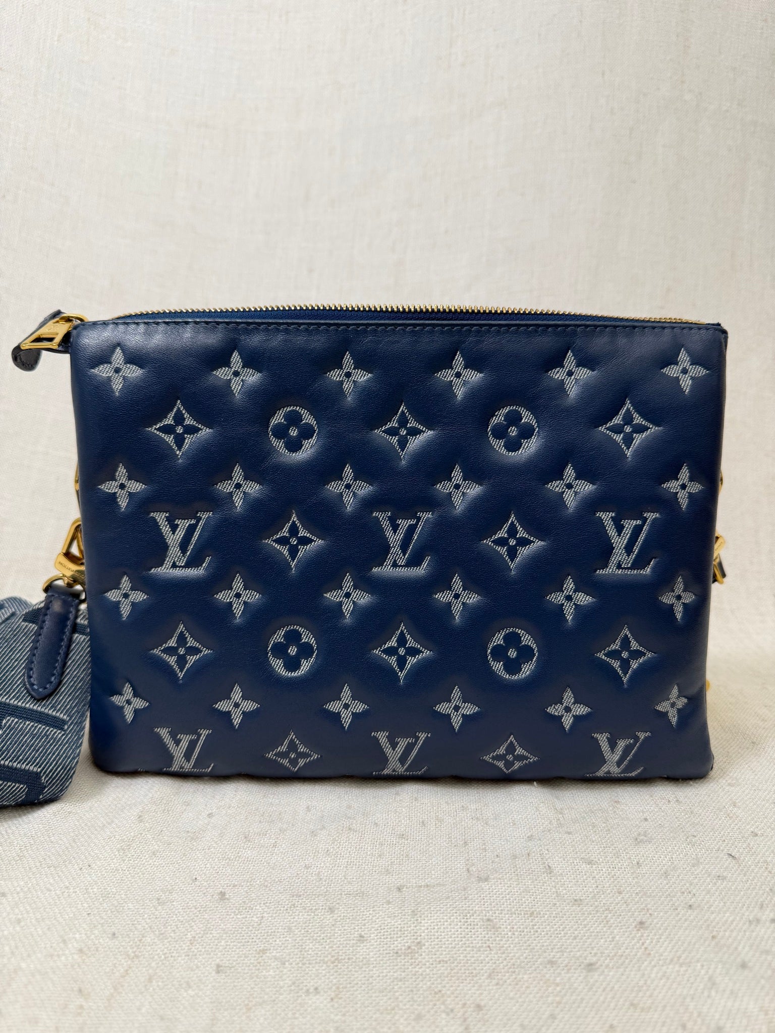 Louis Vuitton Blue Empreinte Coussin PM Handbag 