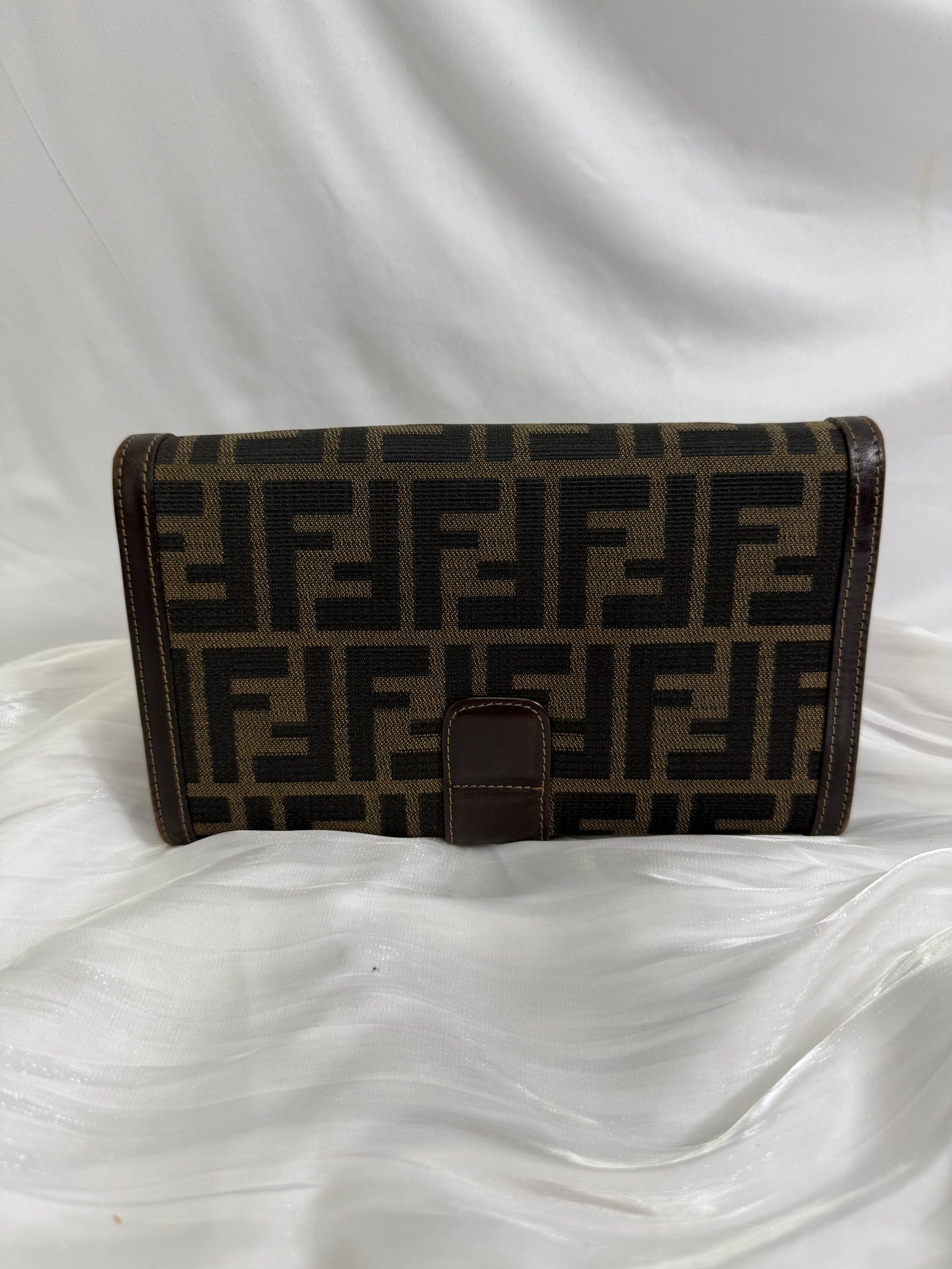 Fendi Brown Zucca Canvas Continental Wallet