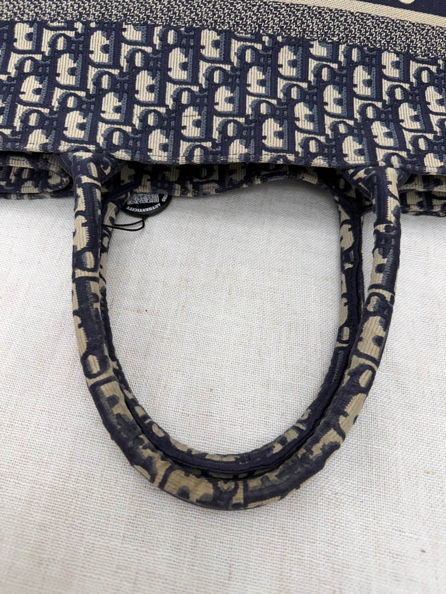 Christian Dior Navy Blue Oblique Medium Book Tote