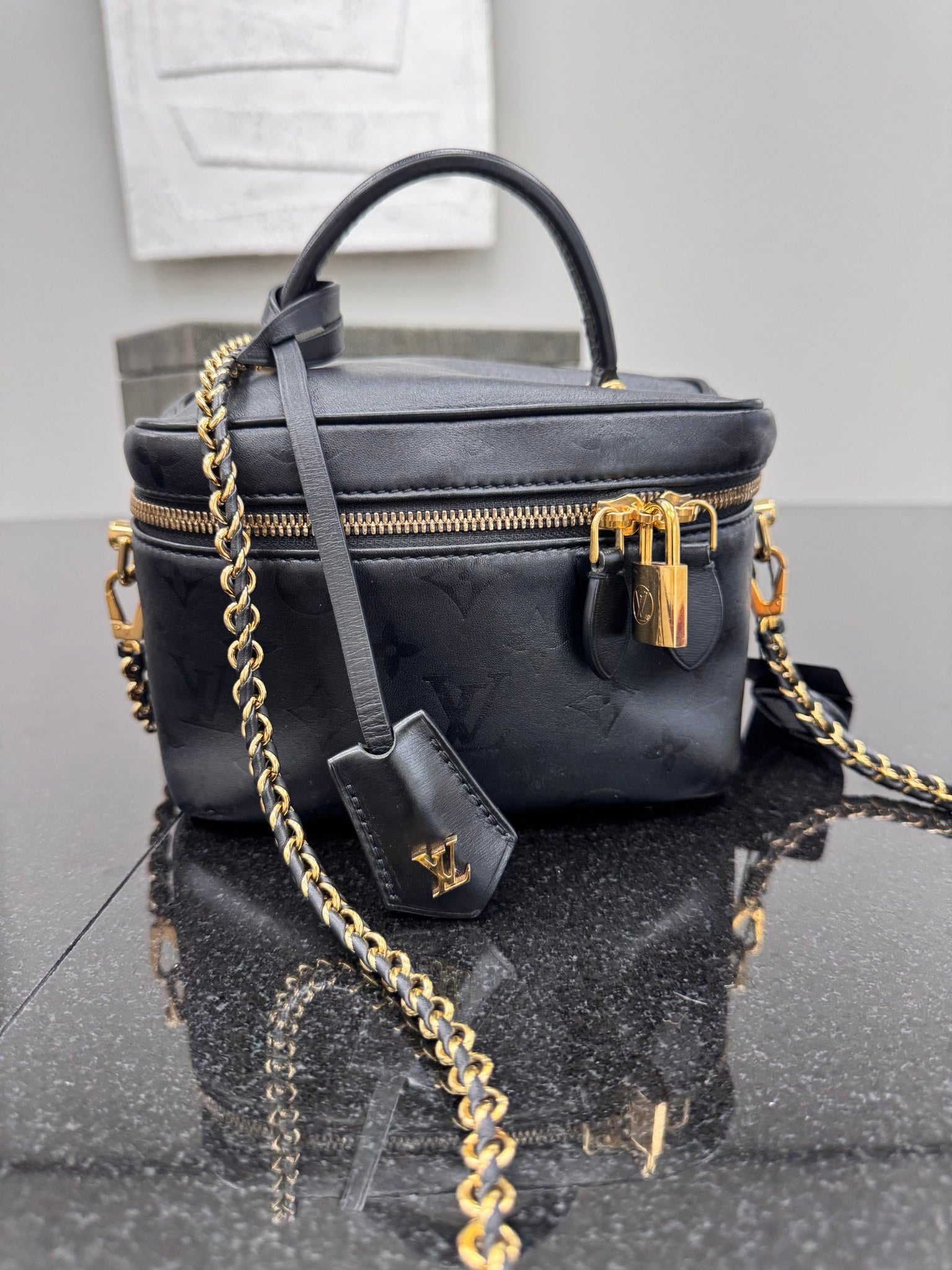 Louis Vuitton Black Monogram PM Vanity Bag