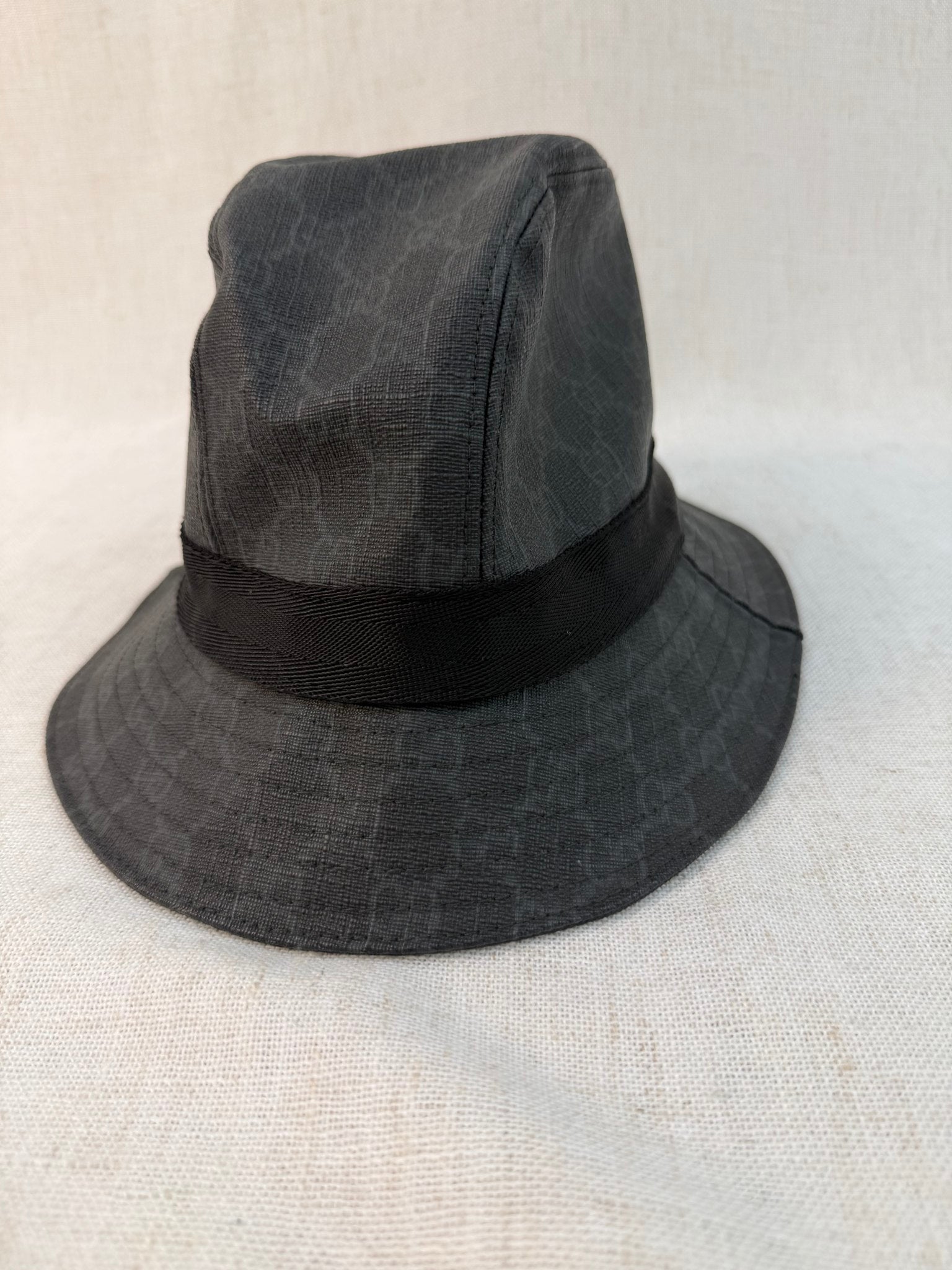 Gucci Black Leather Bucket Hat