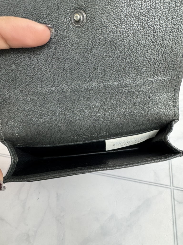 Bottega Veneta Tricolor Intrecciato Leather Card Case