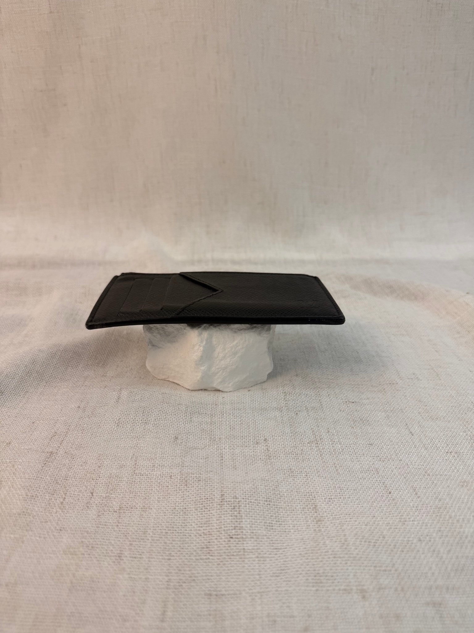 Louis Vuitton Black Leather Zip Card Case