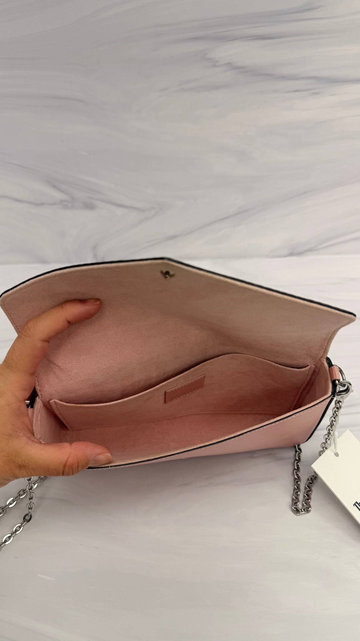 Louis Vuitton Pink Epi Leather Pochette Felicie Chain Crossbody Bag 
