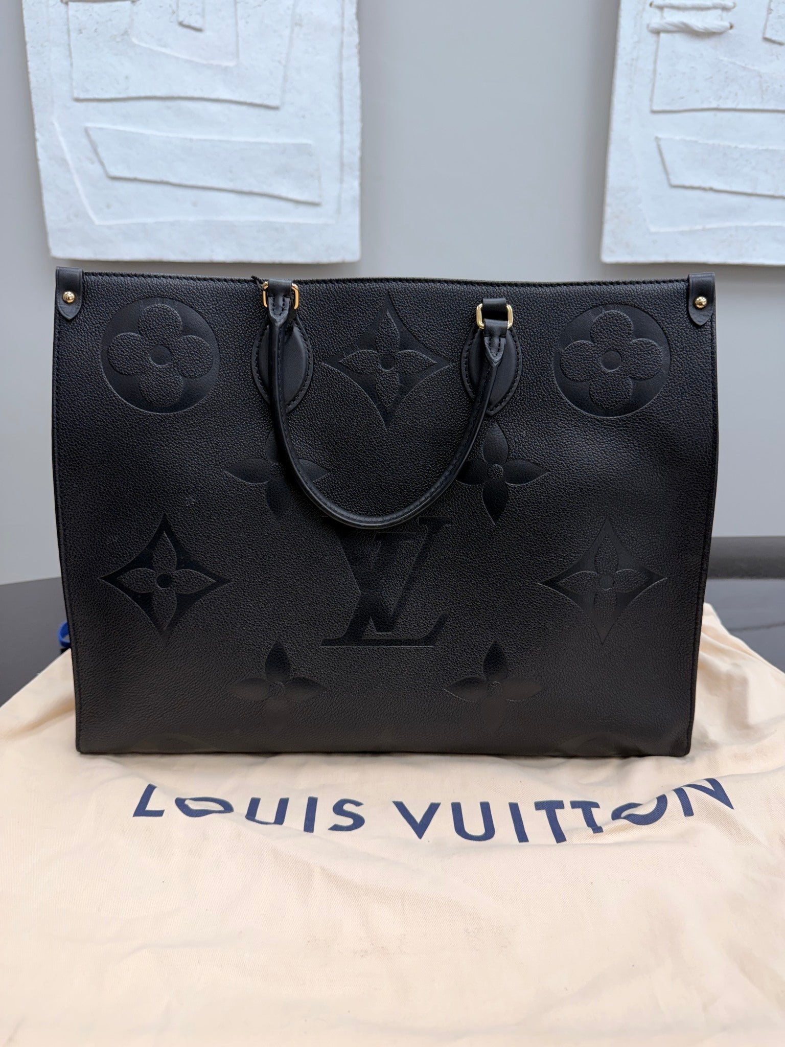 Louis Vuitton Black Empreinte Leather OntheGo GM 