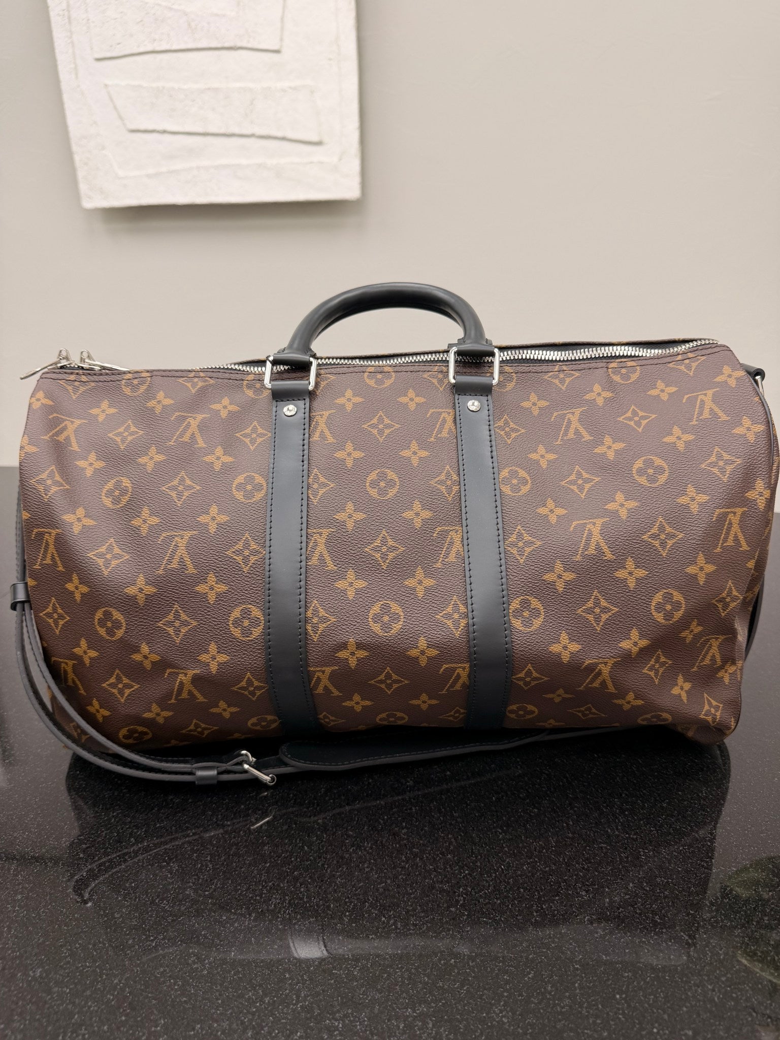 Louis Vuitton Monogram Macassar Keepall 45 Bandouliere 
