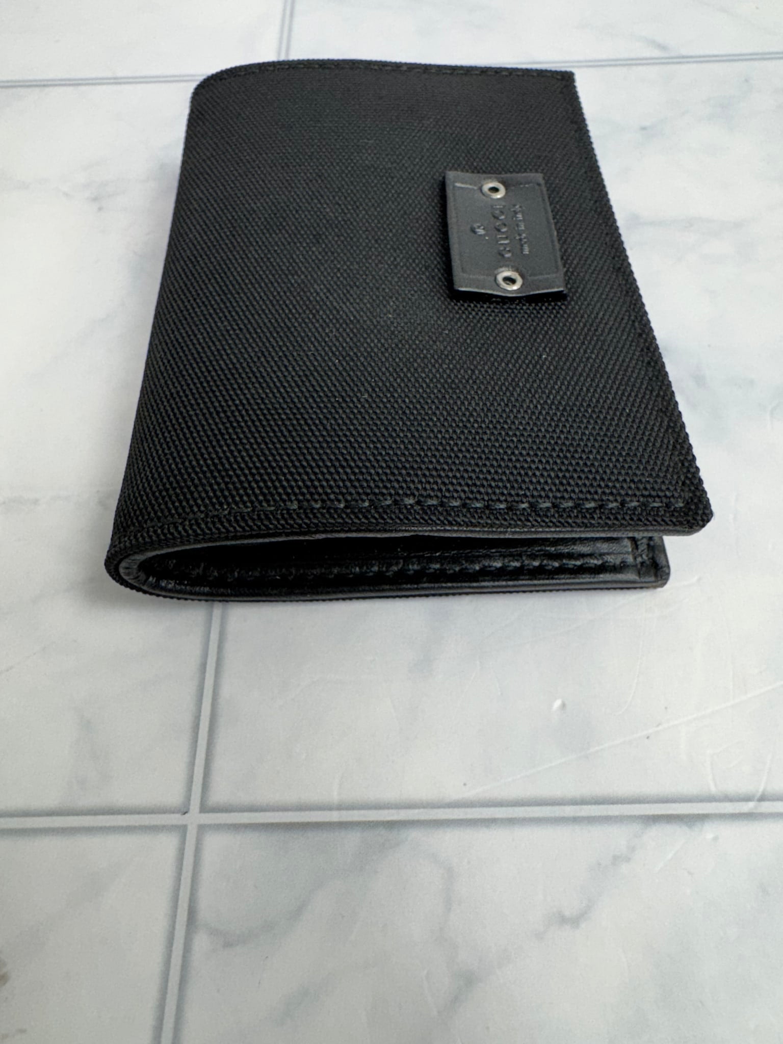 LIKE NEW - Gucci Black Nylon Coin Case