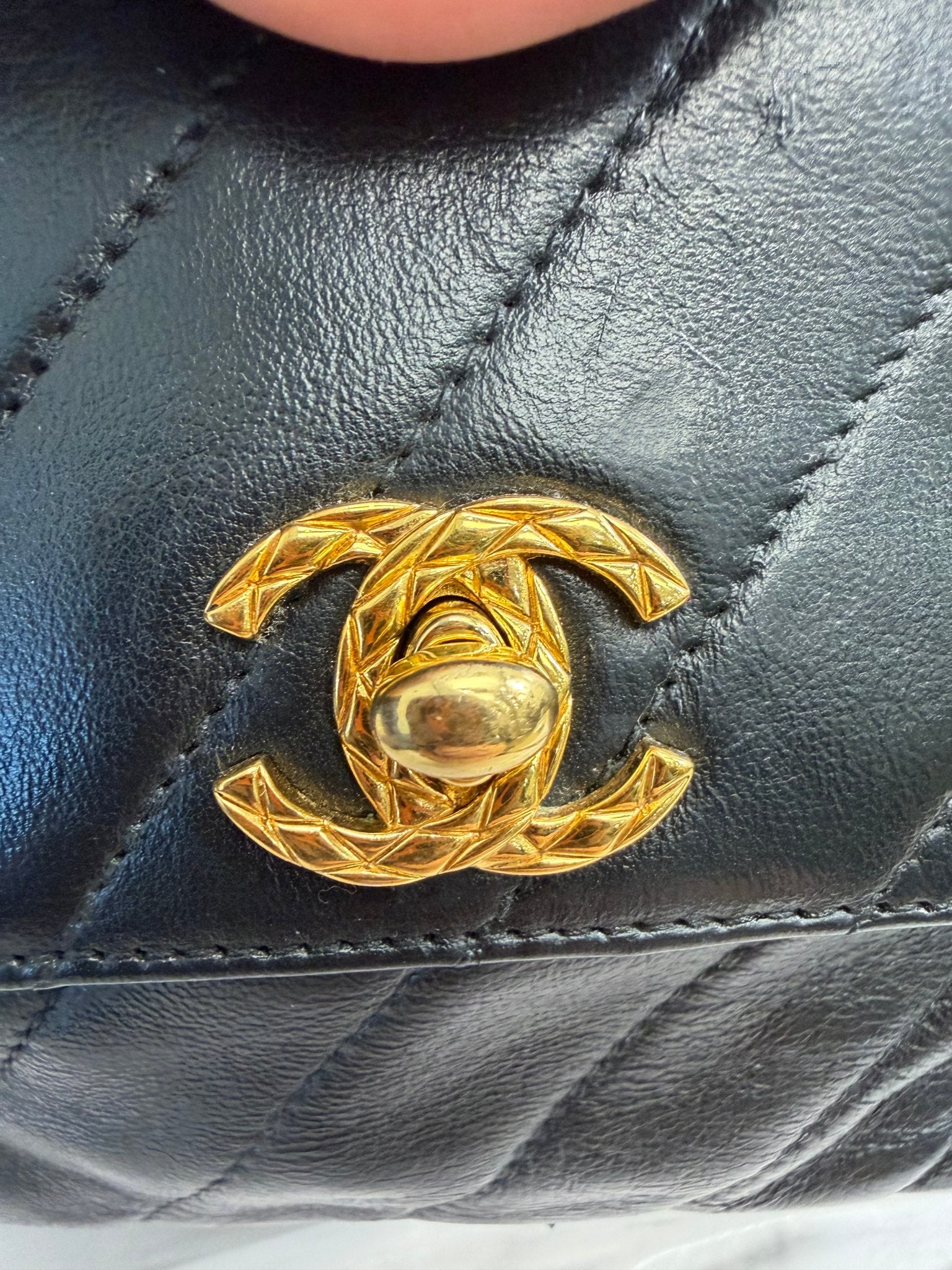 Chanel Black Lambskin Tassel Turnlock Camera Bag