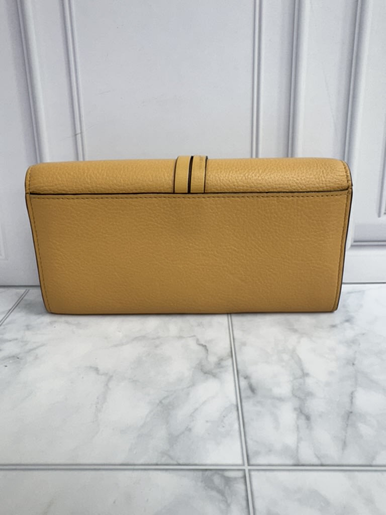 Chloe Beige Grained Leather Alphabet Long Wallet