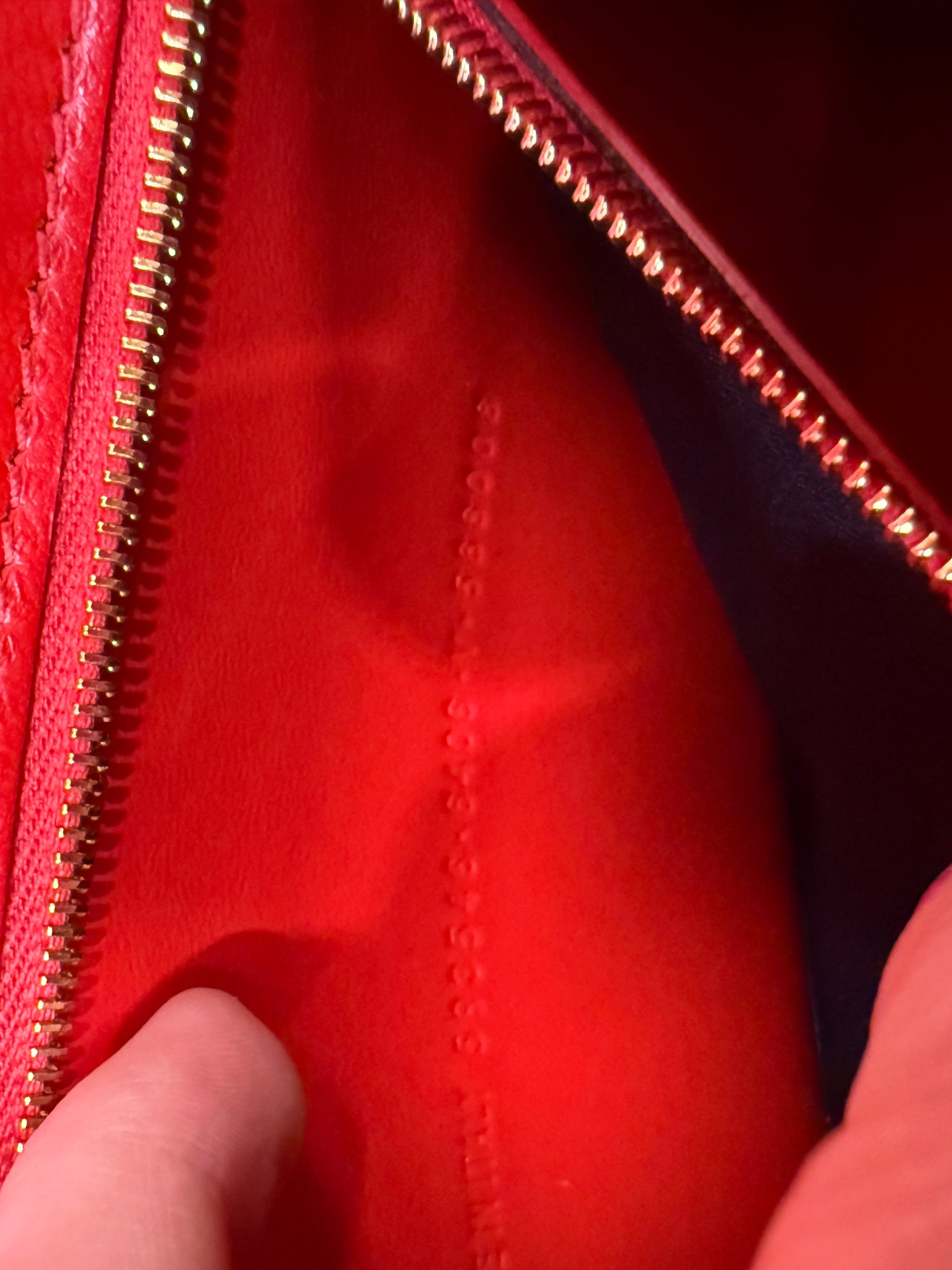 Balenciaga Red Calfskin Small Hourglass Top Handle Bag