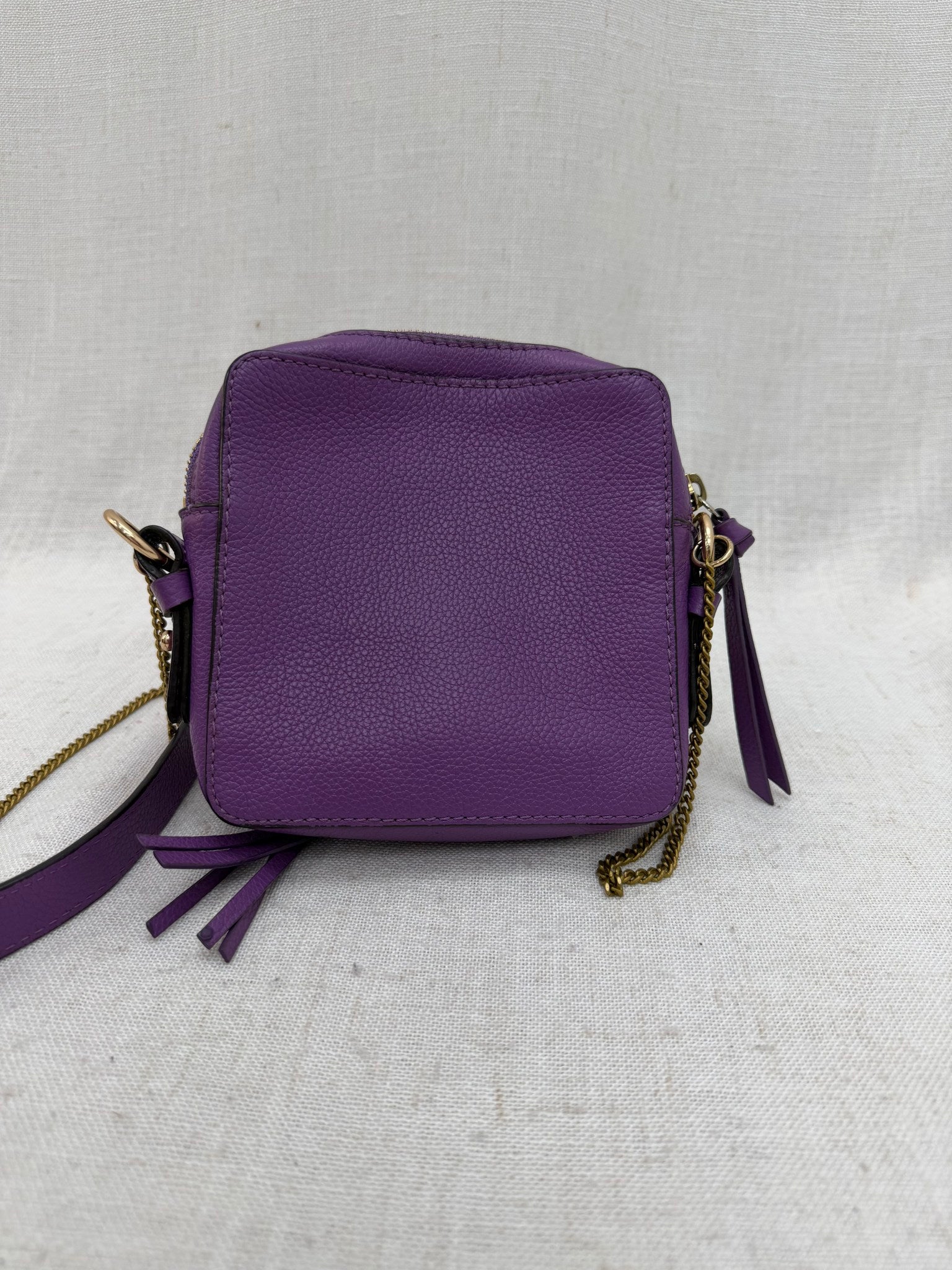  See by Chloe Purple Suede & Leather Joan Mini Camera Bag