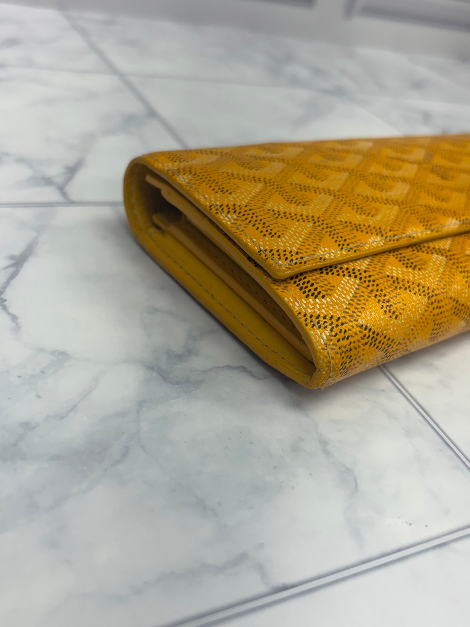 Goyard Goyardine Yellow Long Wallet