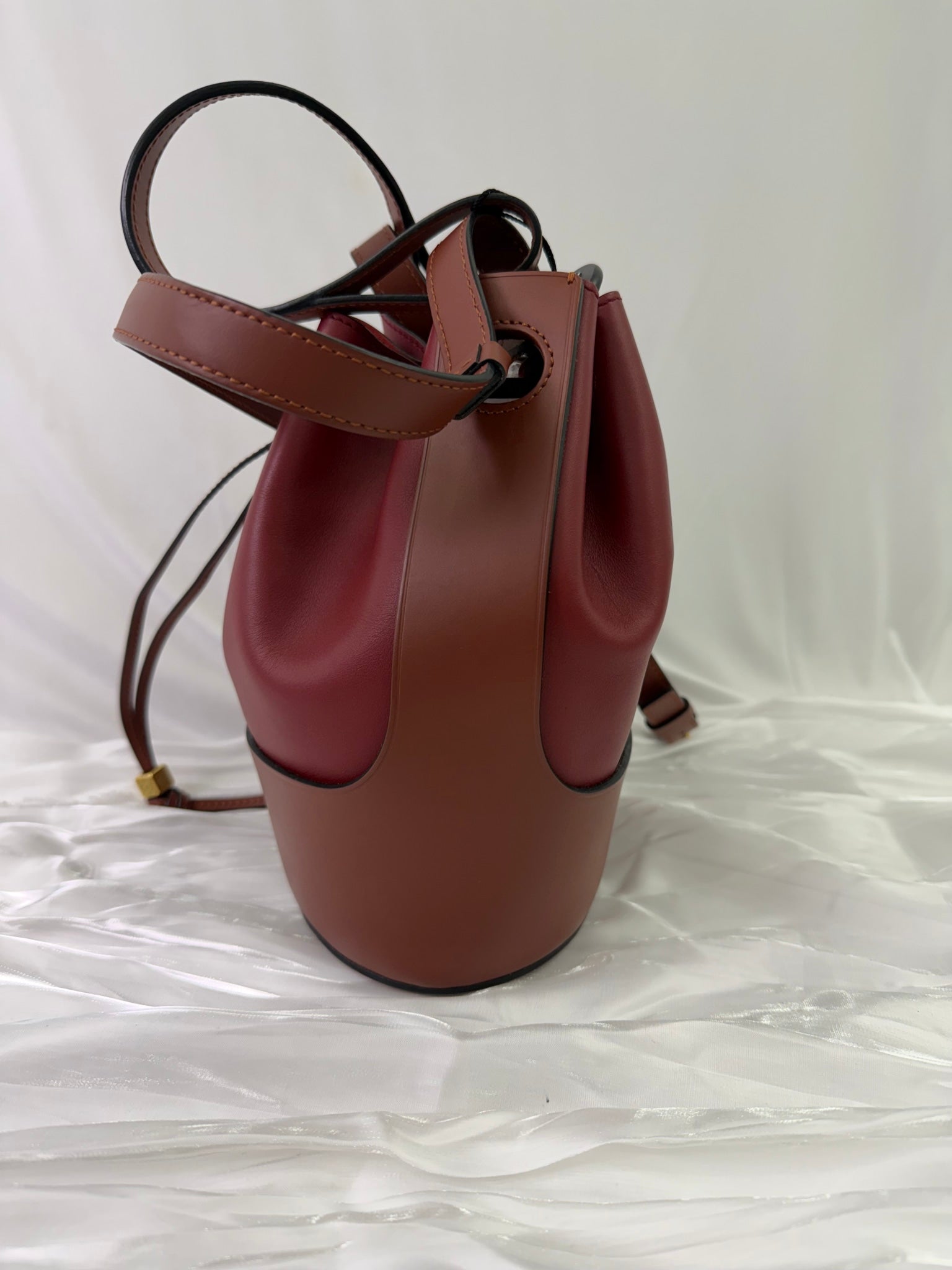 Loewe Red Leather Baloon Bucket Bag