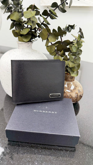 BRAND NEW - Burberry Black Leather Bifold Wallet