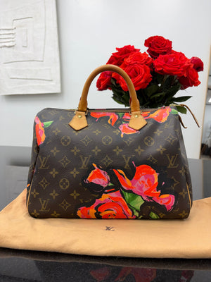 Louis Vuitton Stephen Sprouse Monogram Roses Speedy 30 Handbag