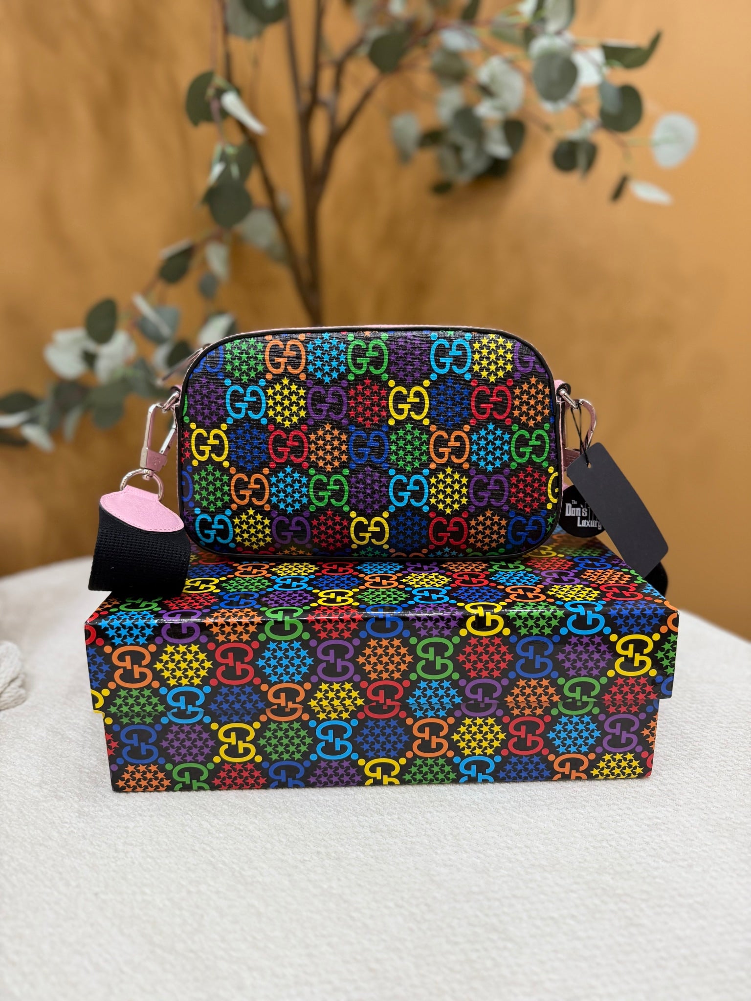 Gucci Multicolor Coated Canvas GG Psychedelic Small Shoulder Bag 