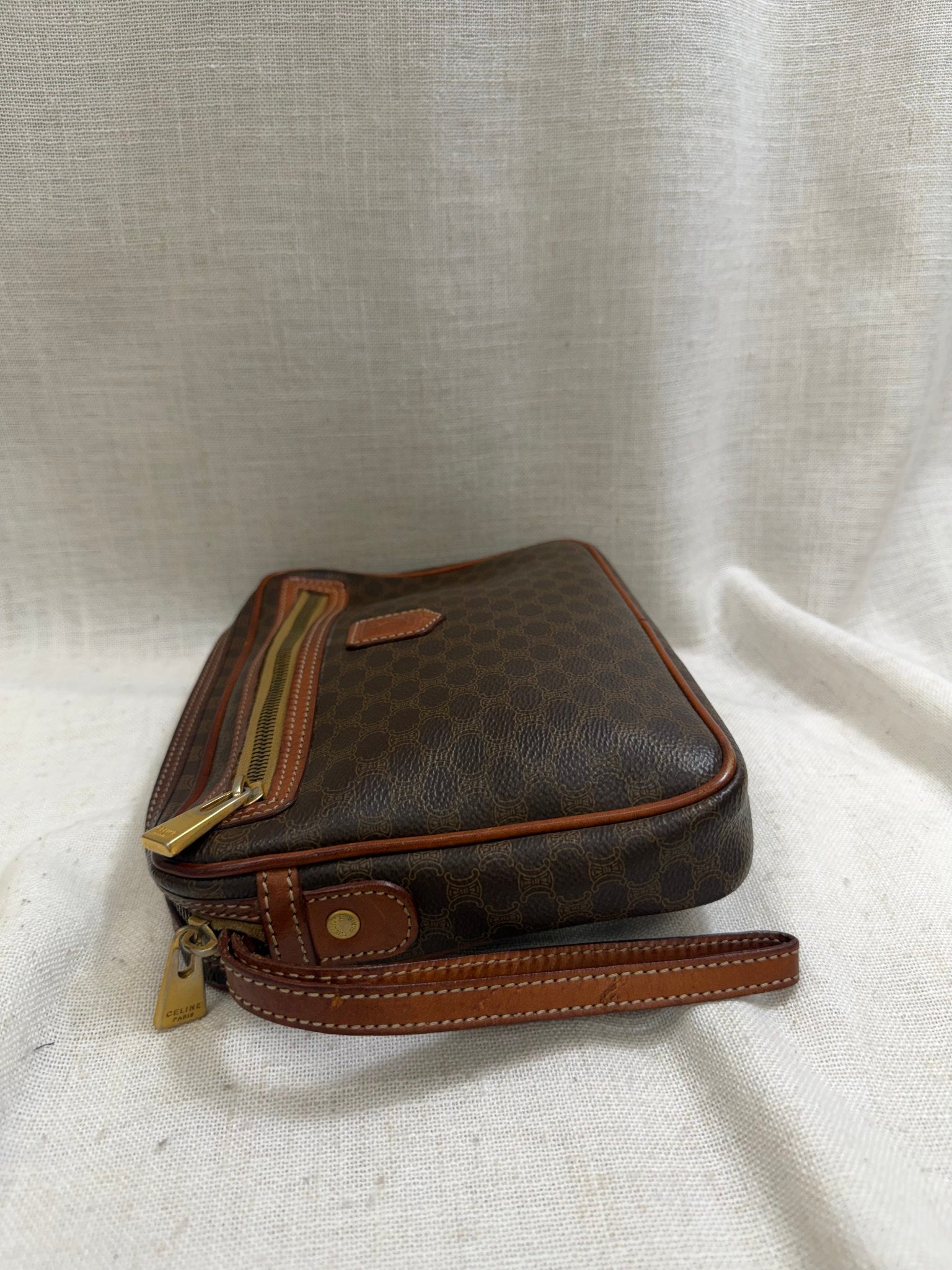 Celine Brown Macadam Clutch bag