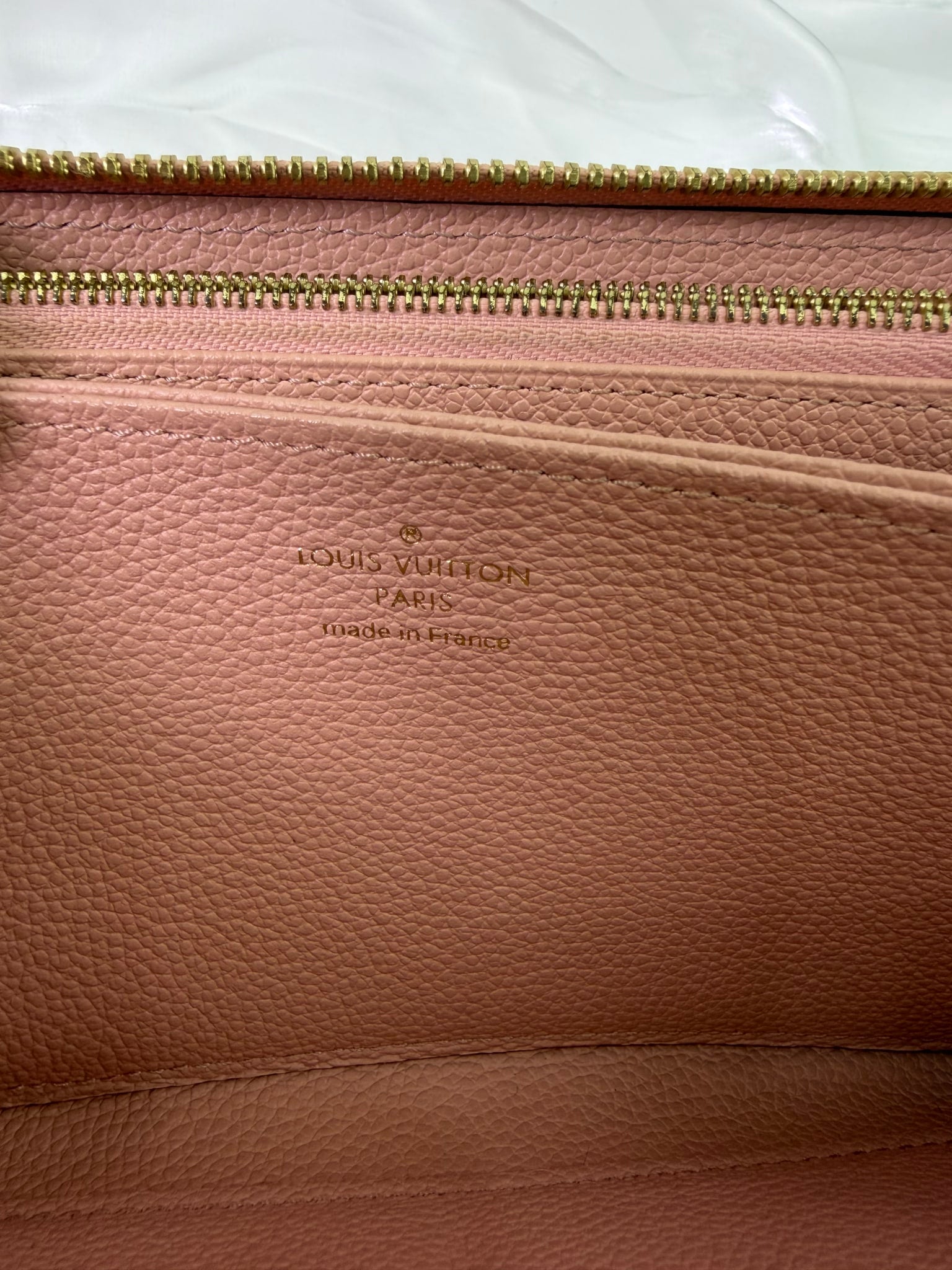 Louis Vuitton Pink Monogram Empreinte Zippy Wallet