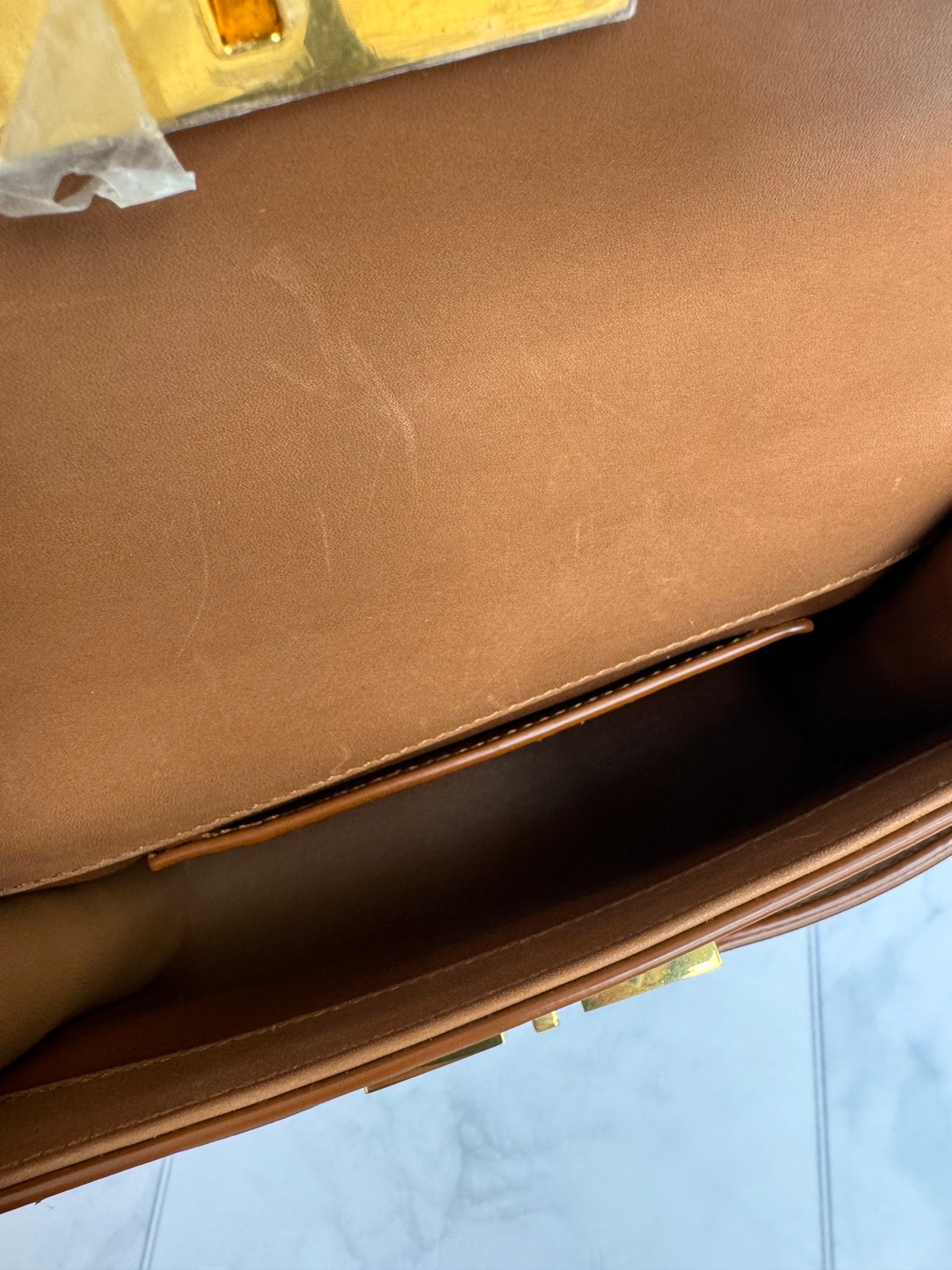 Saint Laurent YSL Brown Canvas Manhattan Crossbody