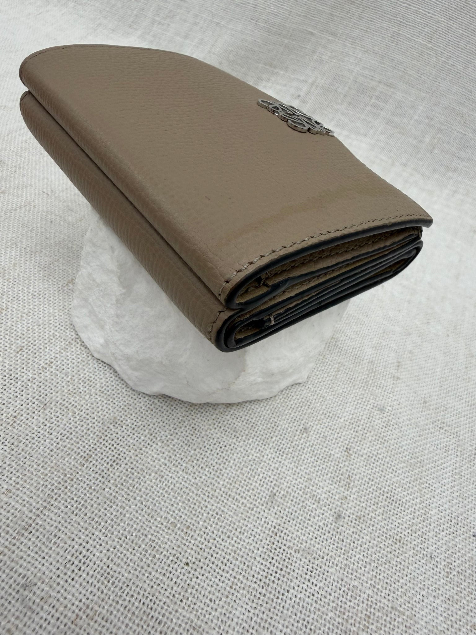 Loewe Tan Leather Compact Wallet 