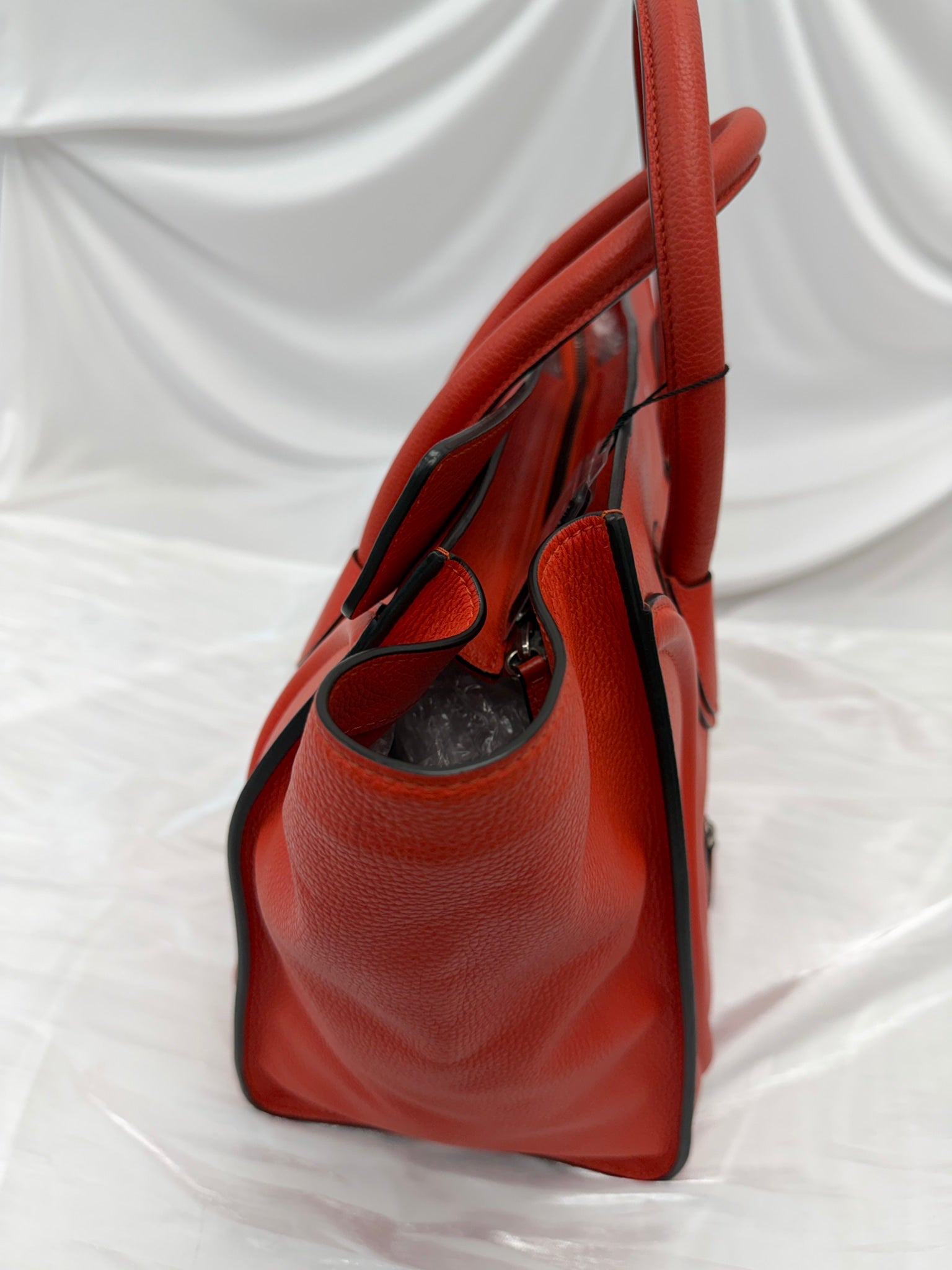 Celine Orange Leather Mini Luggage  Handbag